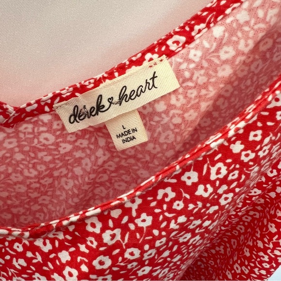 Derek Heart Red Floral Mini Dress - Picture 5 of 8